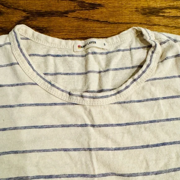 Marine Layer Women’s Top Bundle, Size Small Trio in Cream, Burgundy, and Striped - Picture 10 of 12